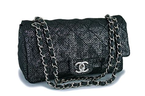 black sequin chanel bag|Chanel quilted clutch.